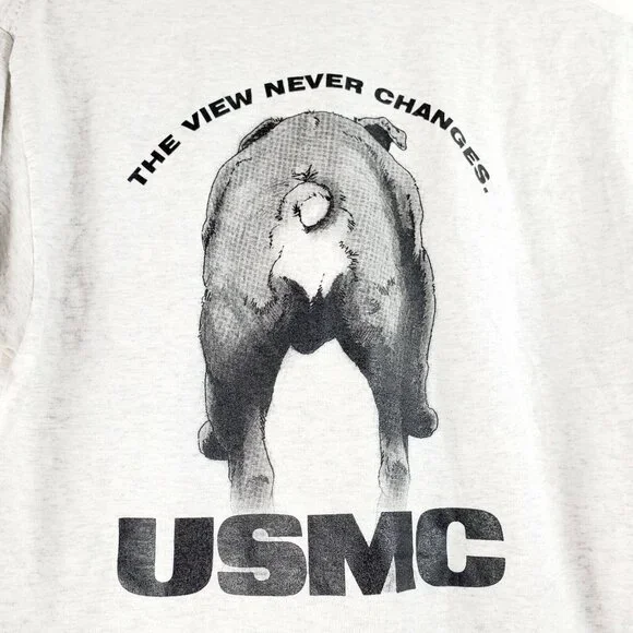 USMC If You Are Not The Lead Dog... 2004 Spectrum Athletic Gray T-Shirt NWOT - Picture 5 of 6